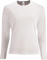 SOLS Dames/dames Sportief T-Shirt met lange mouwen (Wit)