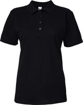 Gildan Softstyle Dames/Dames Korte Mouwen Dubbel Pique-Pique Poloshirt (Zwart)