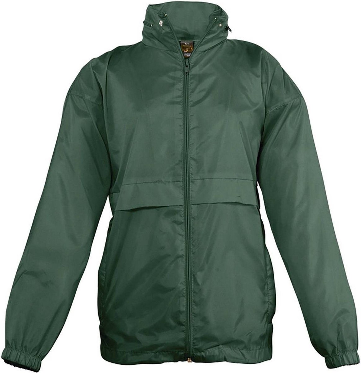 SOLS Kinderen Unisex Surf Windbreaker Jacket waterbestendig en winddicht Bosgroen