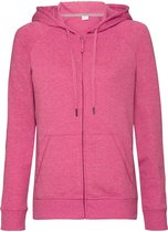 Russell Dames/dames HD Zip Hooded Sweatshirt (Roze Mergel)