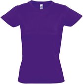 SOLS Dames/dames Imperial Heavy Short Sleeve T-Shirt (Donkerpaars)