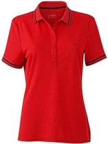 James and Nicholson Dames/dames Poloshirt (Rood/zwart)