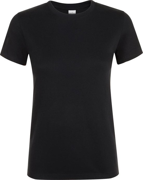SOLS Dames/dames Regent T-Shirt met korte mouwen (Diep zwart)
