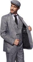 Suitmeister 20's Gangster Grey - Mannen Kostuum - Halloween - Maat S