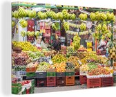 Un étal de fruits et légumes frais sur le marché en Colombie toile 90x60 cm - Tirage photo sur toile (Décoration murale salon / chambre)