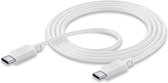 Cellularline - Oplader USB C - USB C Kabel - Data Kabel - Snellader - Oplader - USB C naar USB C - 1,2M - Wit