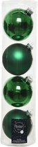 Decoris Kerstbal Glas Glans-Mat Hulst Groen dia10cm