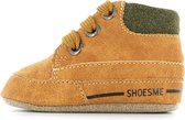 Shoesme cognac babyslofjes met vetersluiting