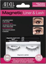 Ardell Magnetic Liquid Eyeliner & Lash 110 - Nepwimpers met magnetische eyeliner - Natuurlijke volume, korte lengte - Afgeronde wimperstijl