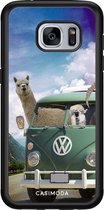 Samsung S7 hoesje - Lama adventure | Samsung Galaxy S7 case | Hardcase backcover zwart