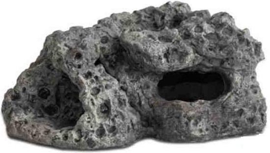 Foto: Ceramicnature aquariumdecoratie steen 24 x 15 cm polyester grijs