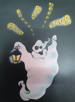 Halloween LED T-shirt Equalizer - Zwart - Spook - XS