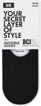 WE Fashion Invisible sokken Dames 2P - Maat 35-38