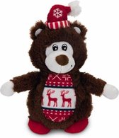 Beeztees Pluche Hondenknuffel Kerstbeer 16,5 cm