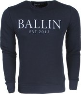 Ballin - Heren Trui met 3D Reliëf opdruk - Navy