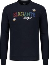 Elegante - Heren trui - Rainbow Color Sweater - Navy