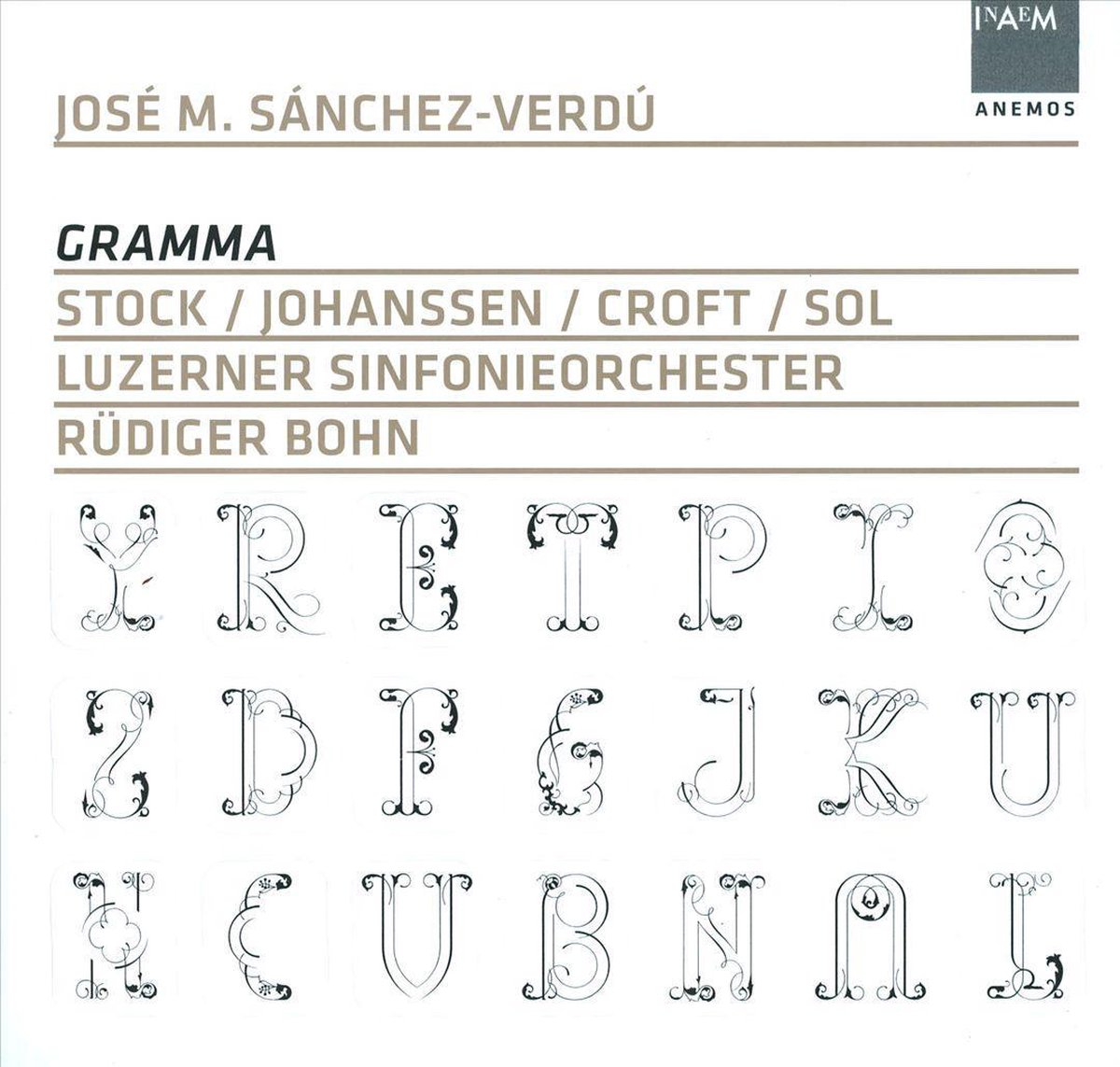 Afbeelding van product José M. Sánchez-Verdú: Gramma  - Rudiger Bohn