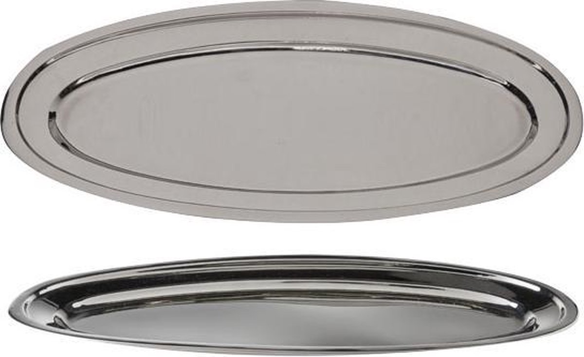 Oval Ss Serving Tray 50cm