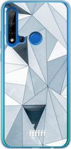 Huawei P20 Lite (2019) Hoesje Transparant TPU Case - Mirrored Polygon #ffffff