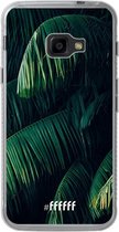 Samsung Galaxy Xcover 4 Hoesje Transparant TPU Case - Palm Leaves Dark #ffffff