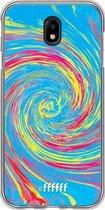 Samsung Galaxy J7 (2017) Hoesje Transparant TPU Case - Swirl Tie Dye #ffffff