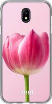 Samsung Galaxy J7 (2017) Hoesje Transparant TPU Case - Pink Tulip #ffffff