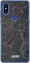 Xiaomi Mi Mix 3 Hoesje Transparant TPU Case - Golden Glitter Marble #ffffff