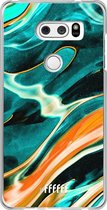 LG V30 (2017) Hoesje Transparant TPU Case - Fresh Waves #ffffff