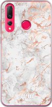 Huawei P30 Lite Hoesje Transparant TPU Case - Peachy Marble #ffffff