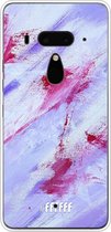 HTC U12+ Hoesje Transparant TPU Case - Abstract Pinks #ffffff