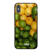 iPhone X Hoesje TPU Case - Lemon & Lime #ffffff