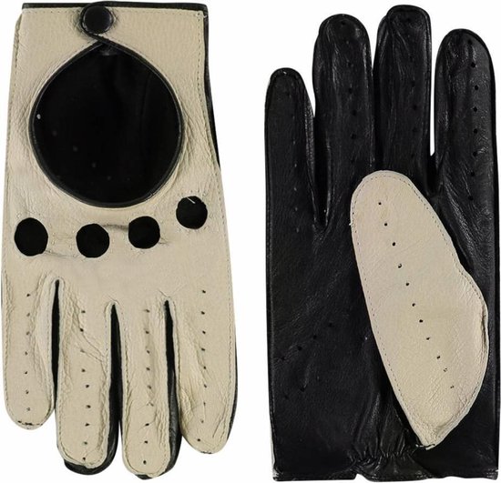 Gants de voiture en cuir aspect daim pour hommes modèle Yamba Couleur: Noir, Taille: 8.5