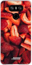 LG G6 Hoesje Transparant TPU Case - Strawberry Fields #ffffff