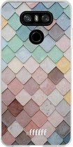 LG G6 Hoesje Transparant TPU Case - Colour Tiles #ffffff
