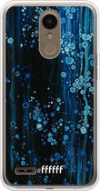 LG K10 (2018) Hoesje Transparant TPU Case - Bubbling Blues #ffffff
