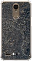 LG K10 (2018) Hoesje Transparant TPU Case - Golden Glitter Marble #ffffff