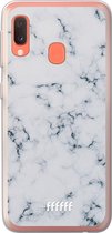 Samsung Galaxy A20e Hoesje Transparant TPU Case - Classic Marble #ffffff