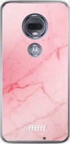 Motorola Moto G7 Hoesje Transparant TPU Case - Coral Marble #ffffff