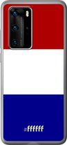 Huawei P40 Pro Hoesje Transparant TPU Case - Nederlandse vlag #ffffff