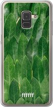 Samsung Galaxy A8 (2018) Hoesje Transparant TPU Case - Green Scales #ffffff