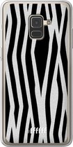 Samsung Galaxy A8 (2018) Hoesje Transparant TPU Case - Zebra Print #ffffff