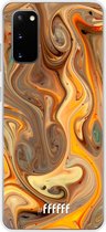 Samsung Galaxy S20 Hoesje Transparant TPU Case - Brownie Caramel #ffffff