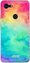 Google Pixel 3 XL Hoesje Transparant TPU Case - Rainbow Tie Dye #ffffff