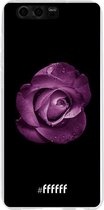 Honor 9 Hoesje Transparant TPU Case - Purple Rose #ffffff