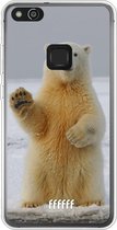 Huawei P10 Lite Hoesje Transparant TPU Case - Polar Bear #ffffff