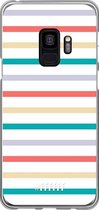 Samsung Galaxy S9 Hoesje Transparant TPU Case - Pastel Tracks #ffffff