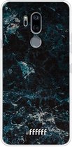LG G7 ThinQ Hoesje Transparant TPU Case - Dark Blue Marble #ffffff