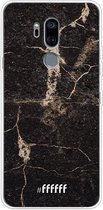 LG G7 ThinQ Hoesje Transparant TPU Case - Dark Golden Marble #ffffff