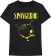 Spongebob Squarepants - Inflated Sponge Heren T-shirt - S - Zwart