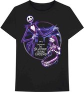 Disney The Nightmare Before Christmas - Purple Graveyard Heren T-shirt - M - Zwart